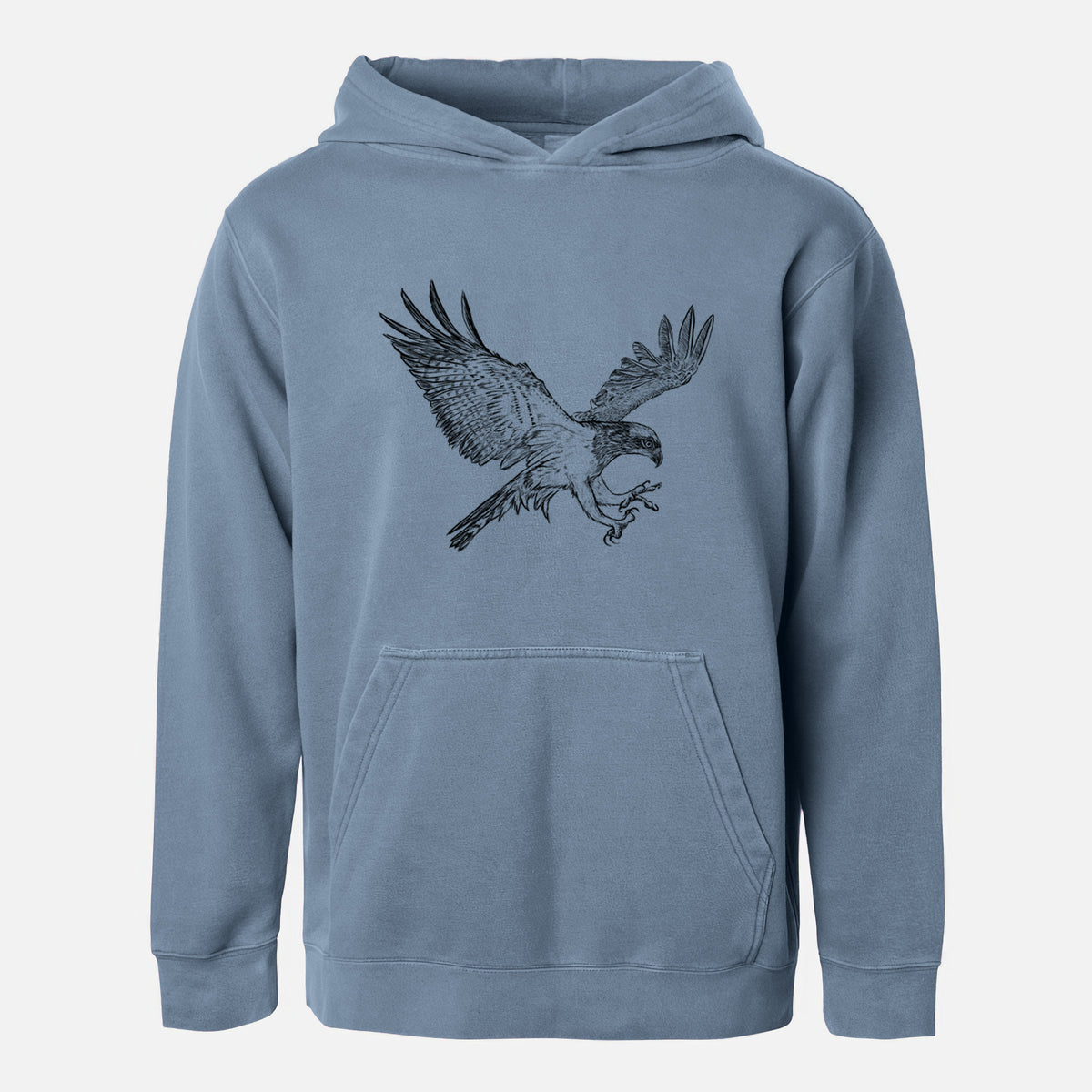 Osprey - Pandion haliaetus - Youth Pigment Dyed Hoodie
