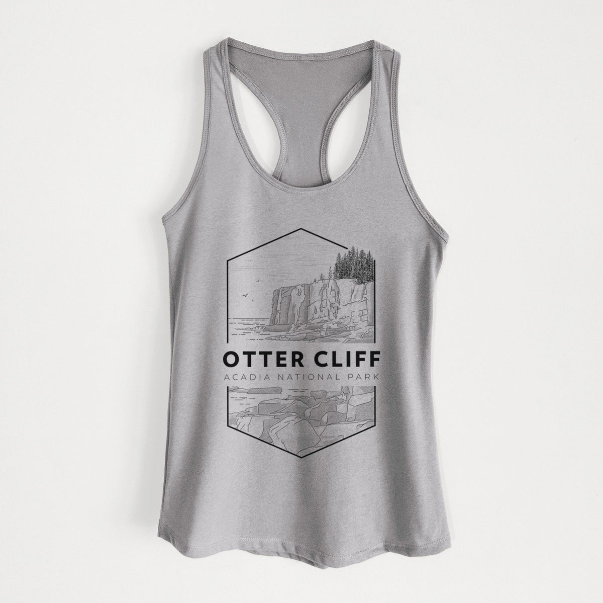 Otter Cliff - Acadia National Park - Women's Racerback Tanktop