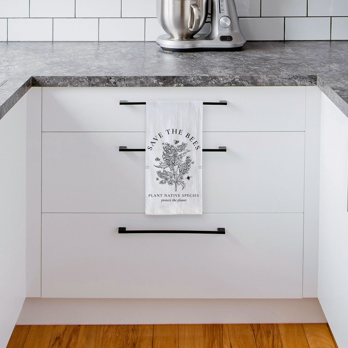 Save the Bees - Plant Native Species Tea Towel