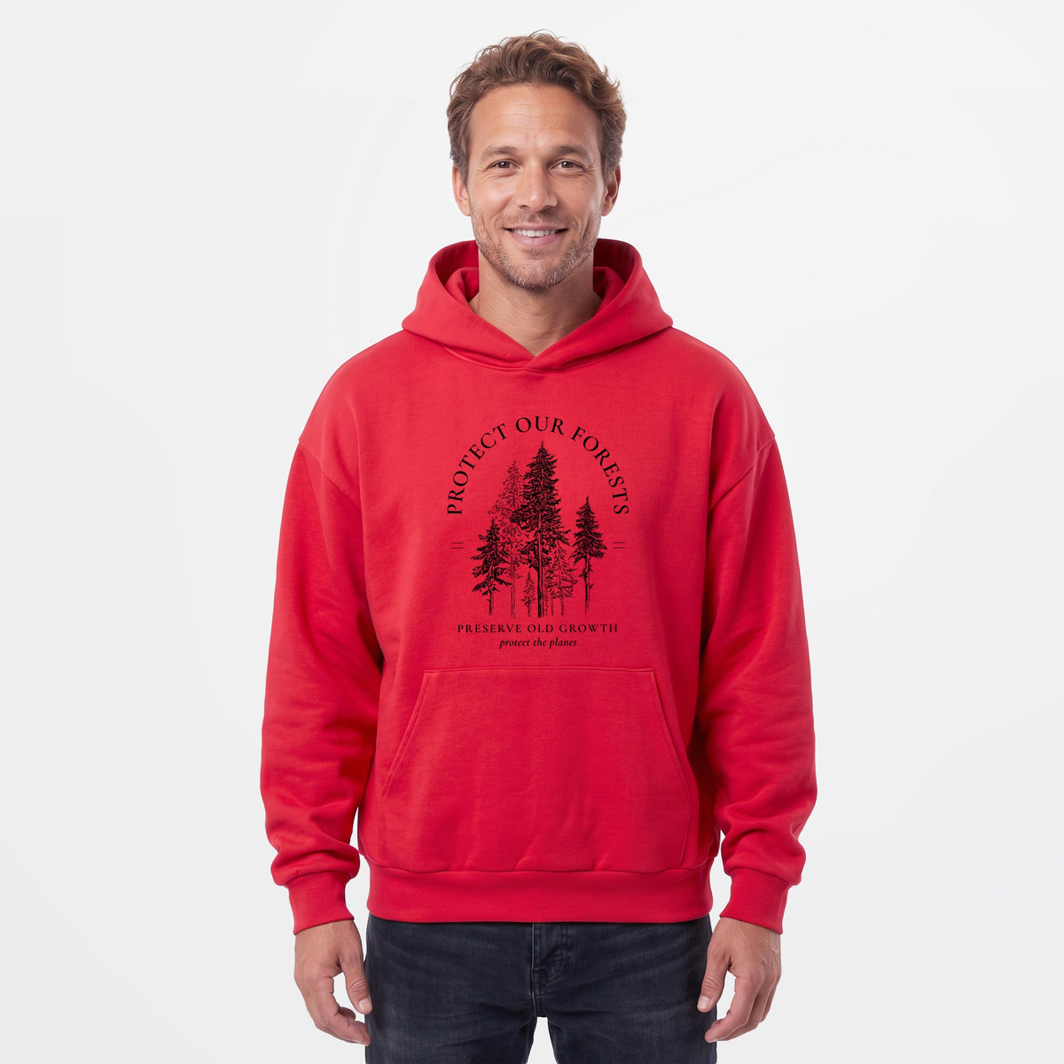 Protect our Forests - Preserve Old Growth  - Statement Midweight Hoodie