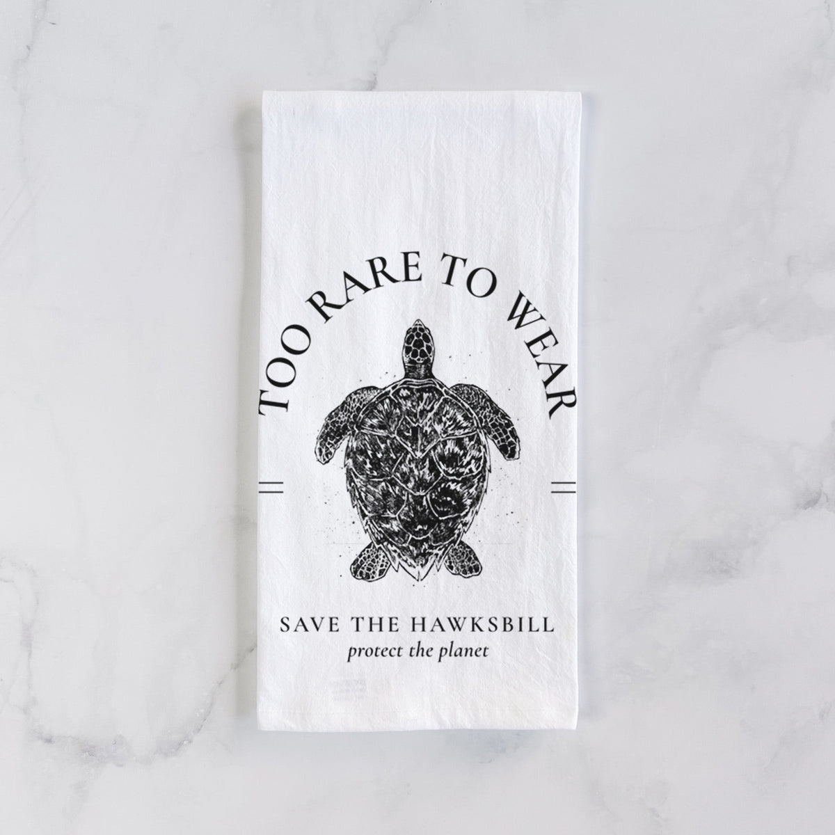 Too Rare to Wear - Save the Hawksbill Tea Towel