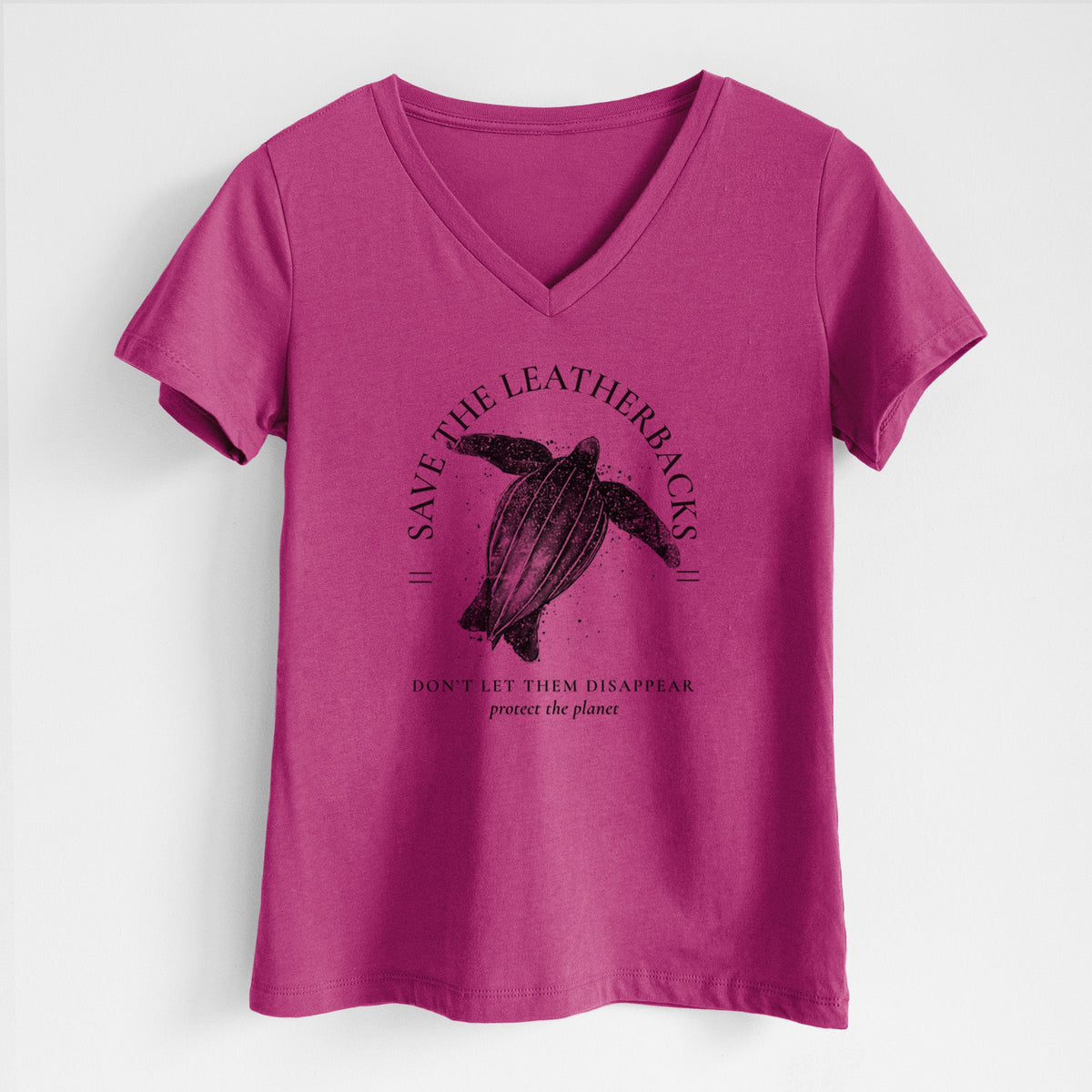 Save the Leatherbacks - Don't Let Them Disappear - Women's Lightweight Relaxed Fit 100% Cotton V-neck