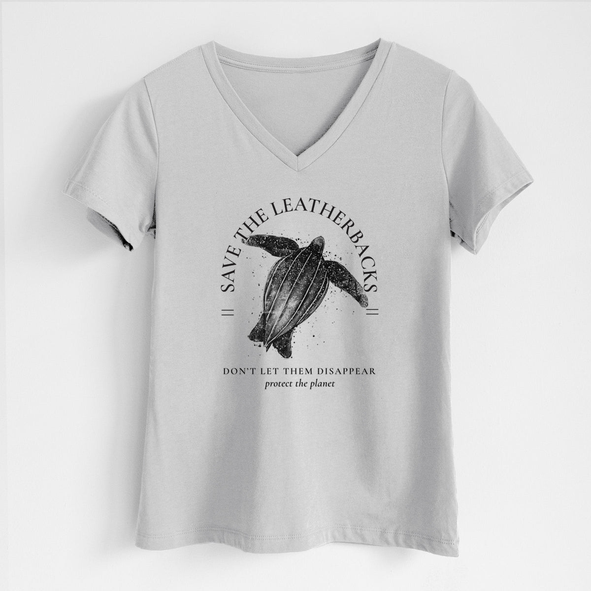 Save the Leatherbacks - Don't Let Them Disappear - Women's Lightweight Relaxed Fit 100% Cotton V-neck
