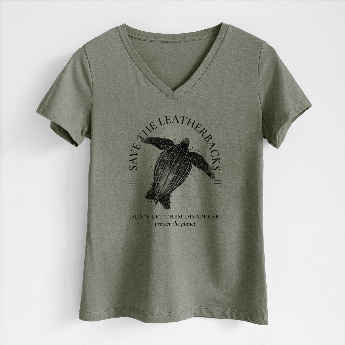 Save the Leatherbacks - Don't Let Them Disappear - Women's Lightweight Relaxed Fit 100% Cotton V-neck