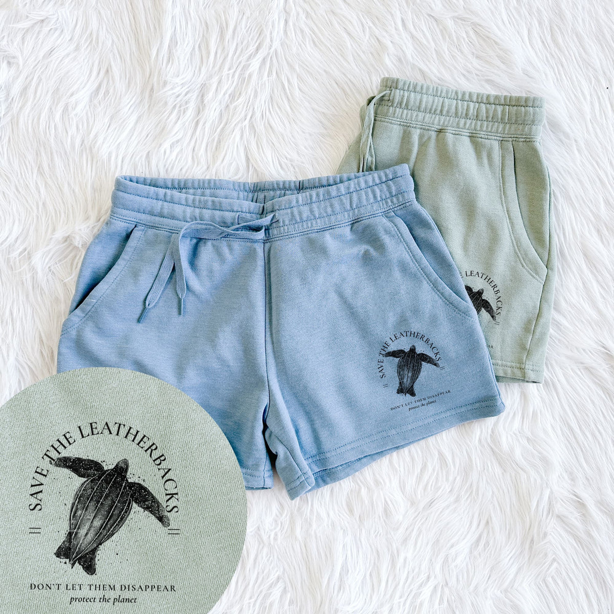 Save the Leatherbacks - Don't Let Them Disappear - Women's Cali Wave Shorts