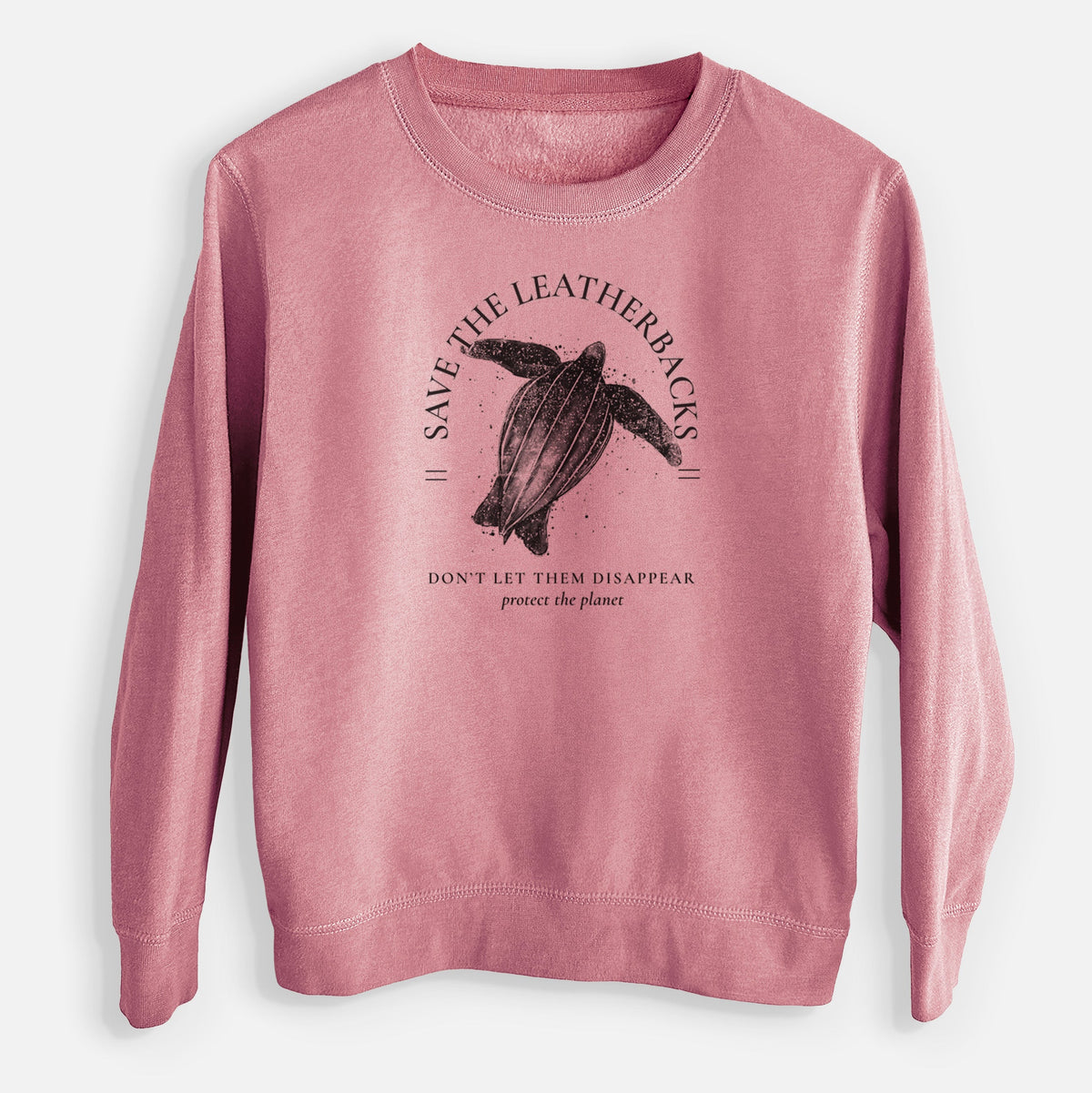 Save the Leatherbacks - Don't Let Them Disappear - Youth Lightweight Crewneck Sweatshirt