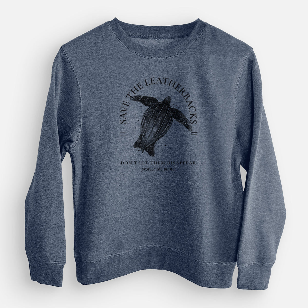 Save the Leatherbacks - Don't Let Them Disappear - Youth Lightweight Crewneck Sweatshirt