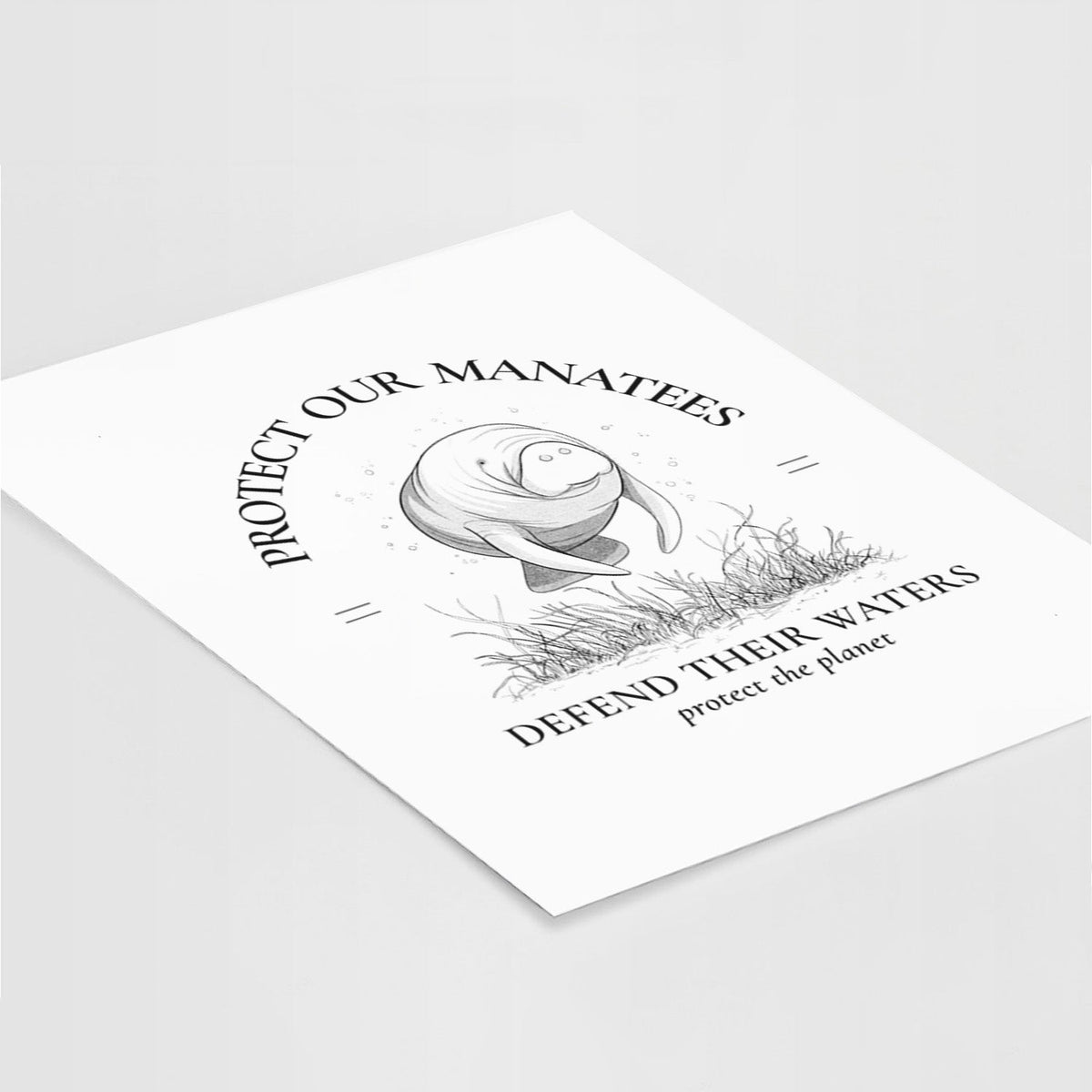 Protect The Manatees - Defend Their Waters - Fine Art Print