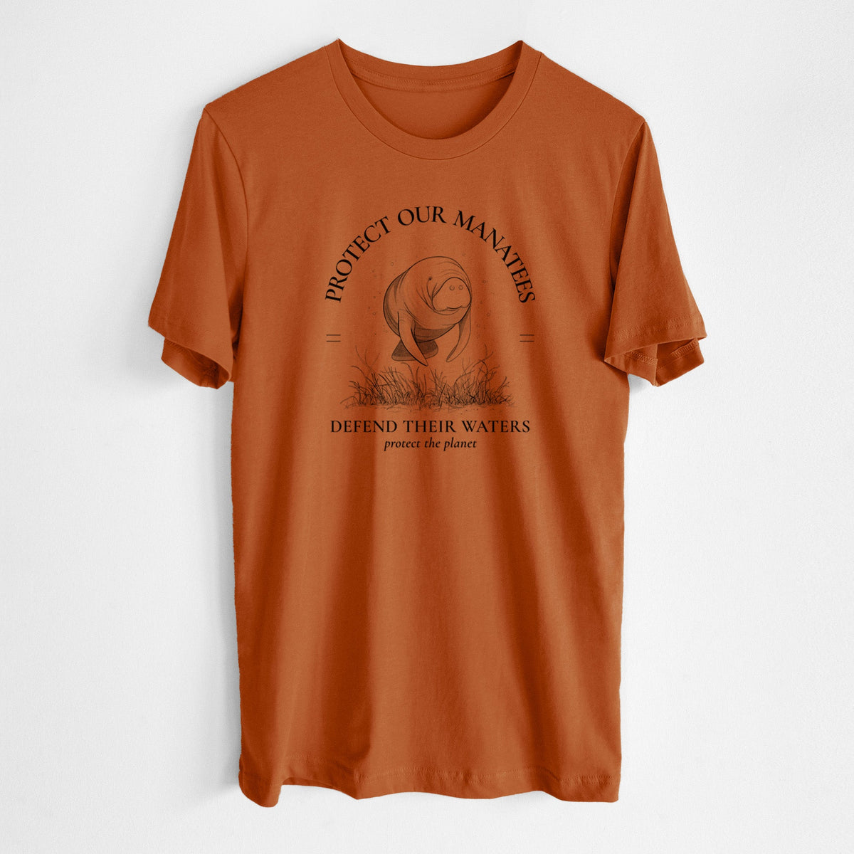 Protect The Manatees - Defend Their Waters - Lightweight 100% Cotton Unisex Crewneck