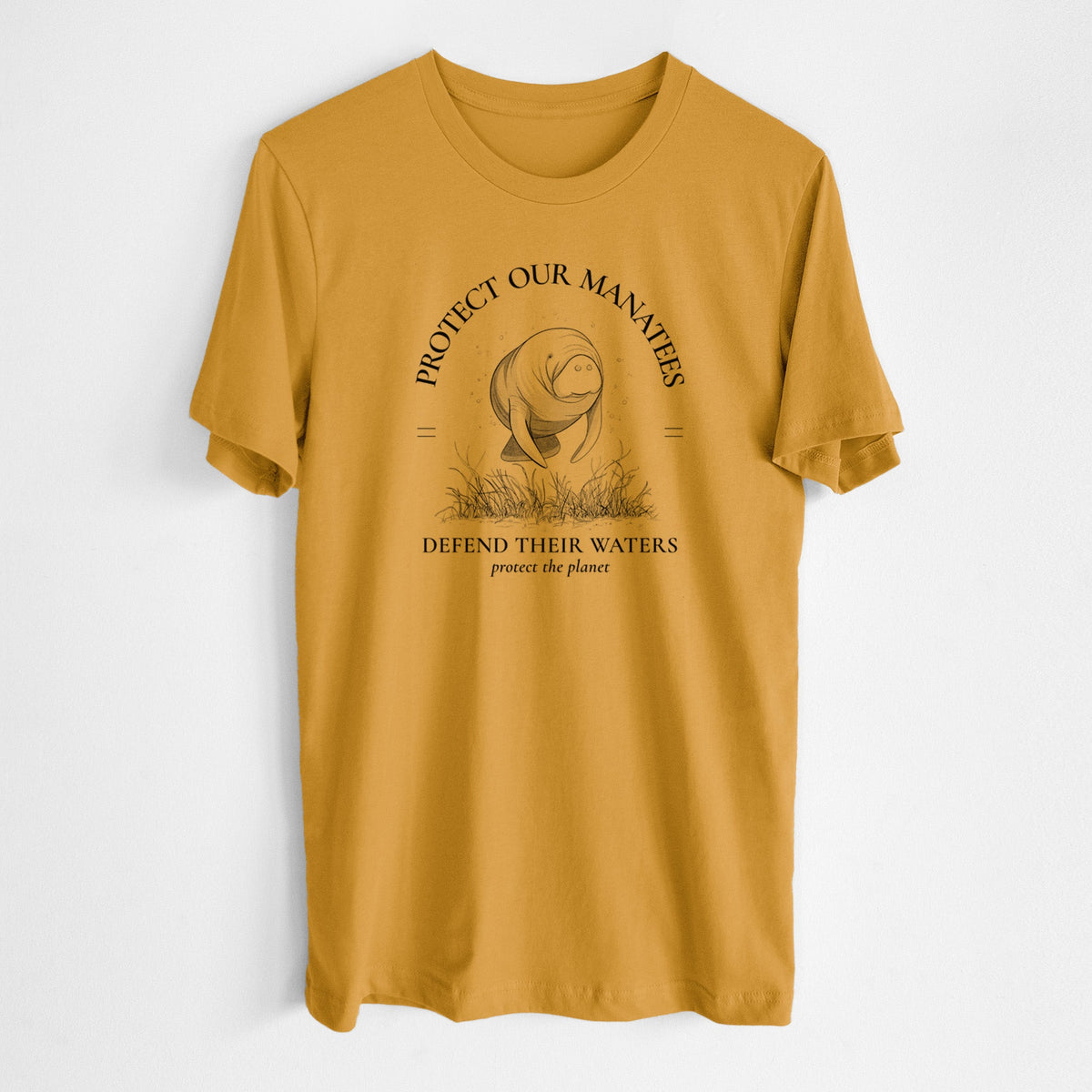 Protect The Manatees - Defend Their Waters - Lightweight 100% Cotton Unisex Crewneck