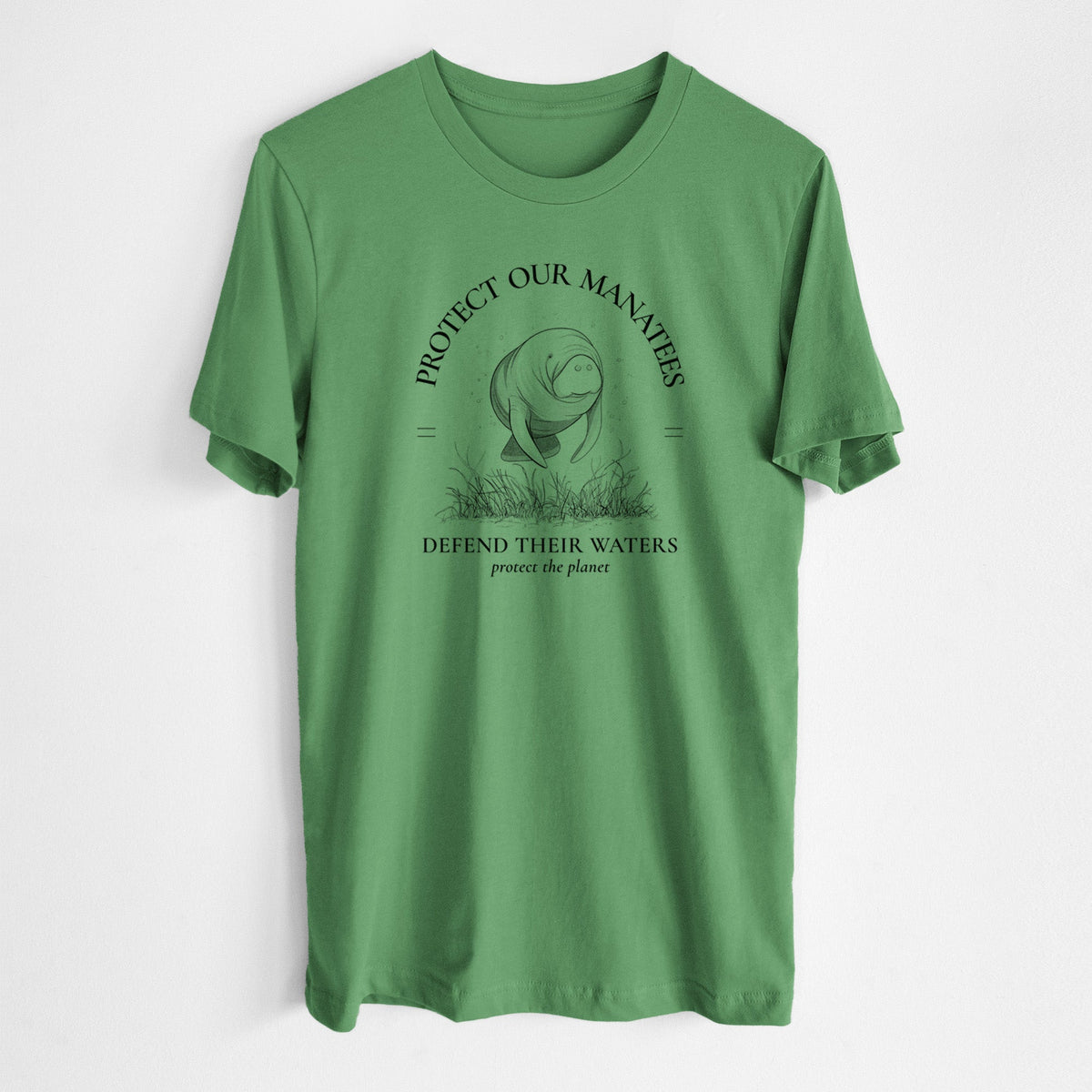 Protect The Manatees - Defend Their Waters - Lightweight 100% Cotton Unisex Crewneck