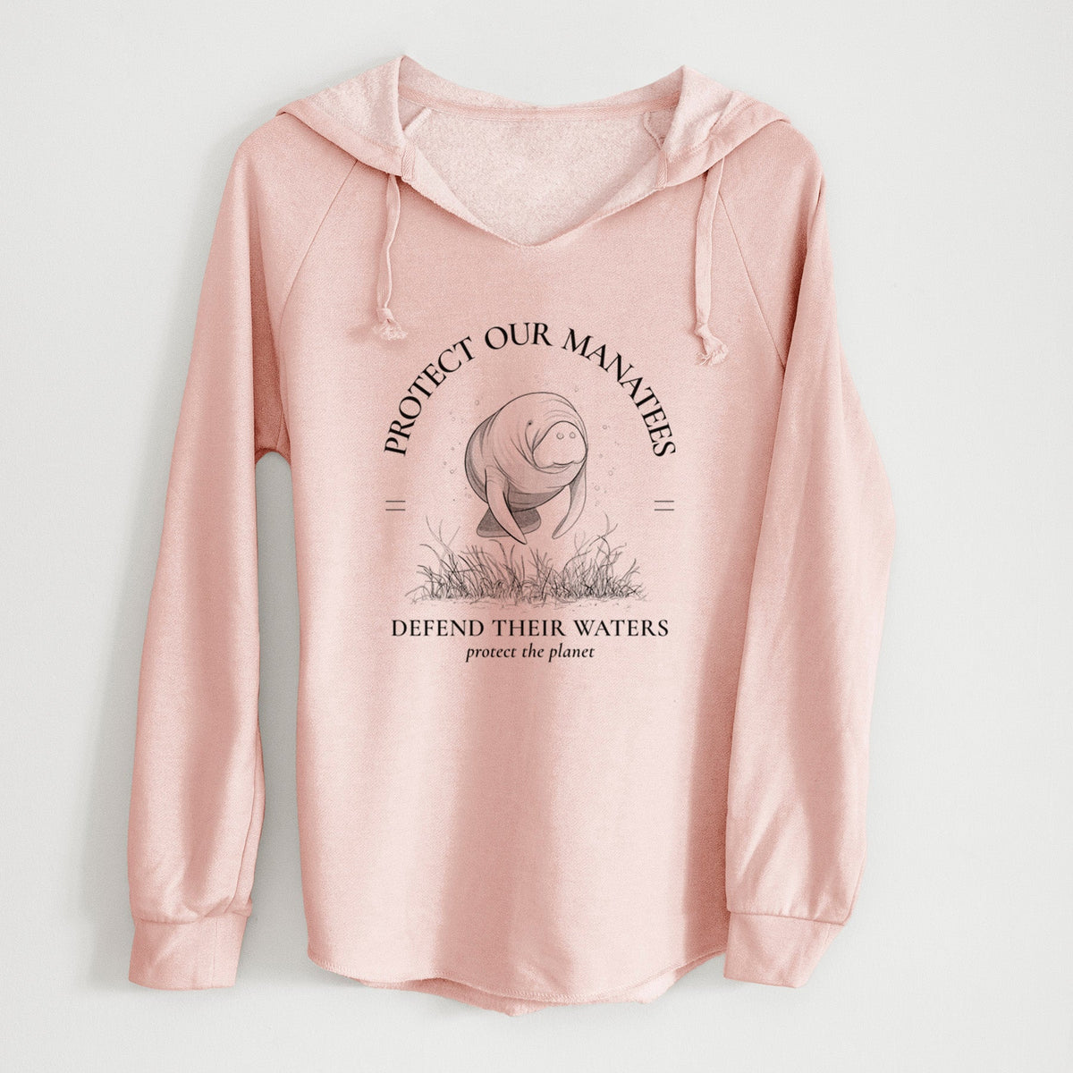 Protect The Manatees - Defend Their Waters - Cali Wave Hooded Sweatshirt
