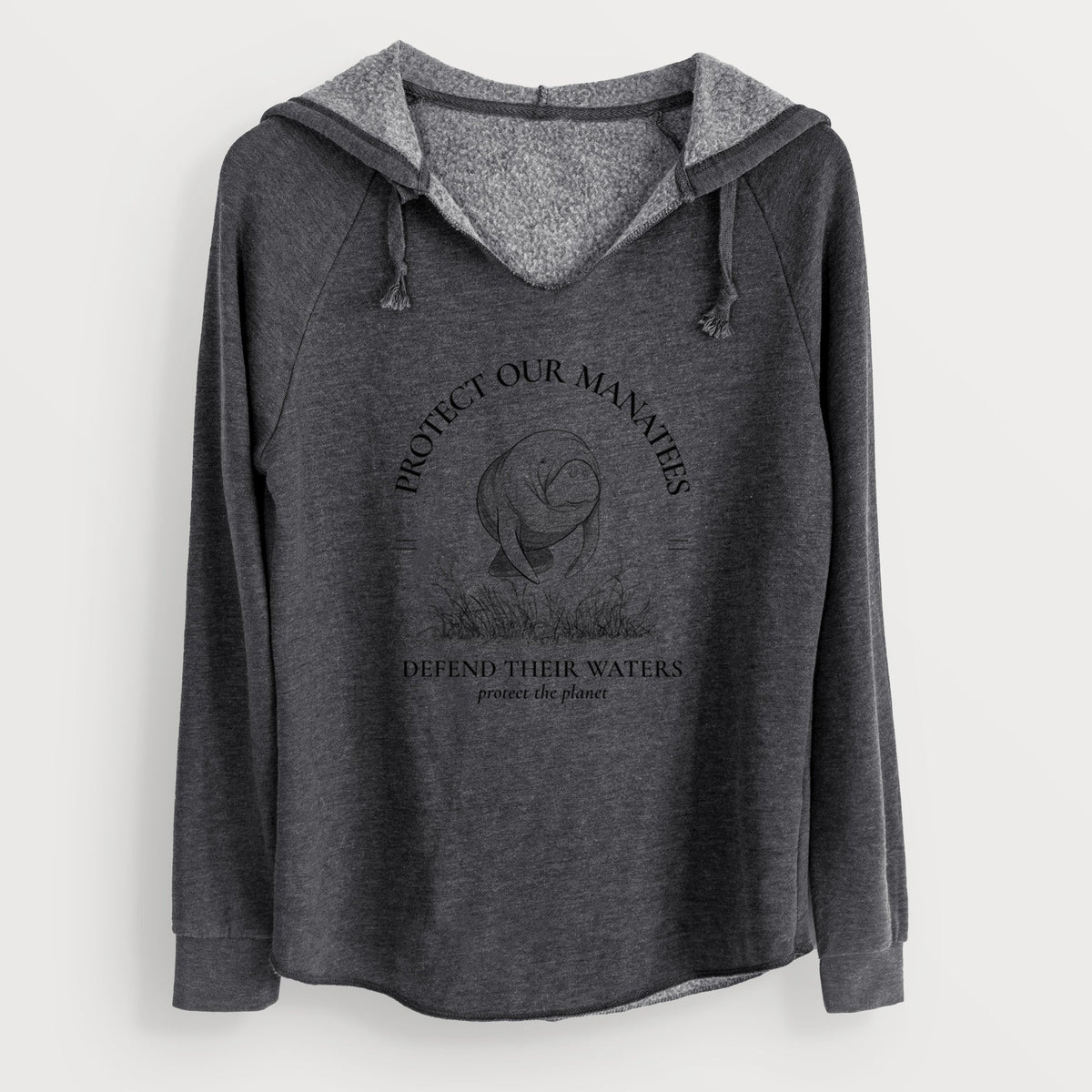 Protect The Manatees - Defend Their Waters - Cali Wave Hooded Sweatshirt
