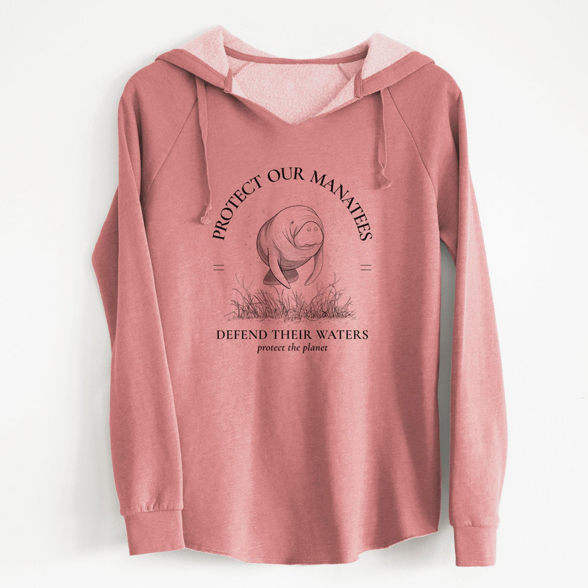 Protect The Manatees - Defend Their Waters - Cali Wave Hooded Sweatshirt