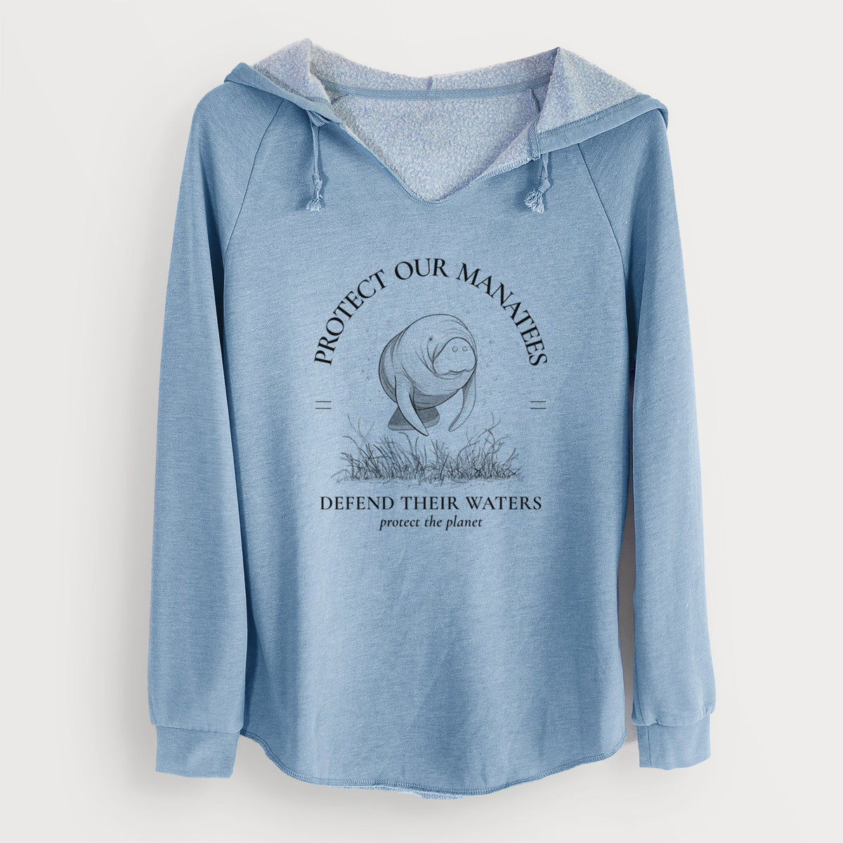 Protect The Manatees - Defend Their Waters - Cali Wave Hooded Sweatshirt