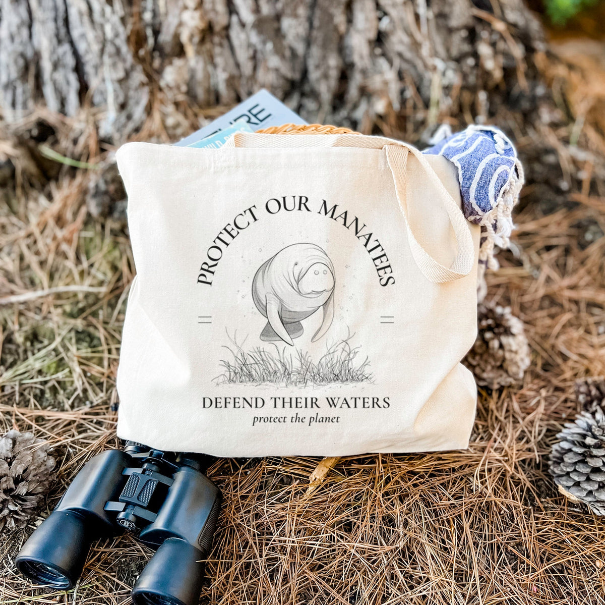 Protect The Manatees - Defend Their Waters - Tote Bag