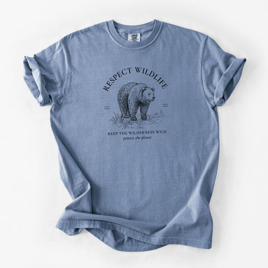 Respect Wildlife - Keep the Wilderness Wild - Unisex Comfort Colors Garment-Dyed Heavyweight T-shirt