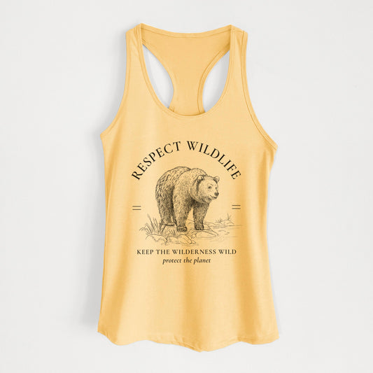 Respect Wildlife - Keep the Wilderness Wild - Women's Racerback Tanktop
