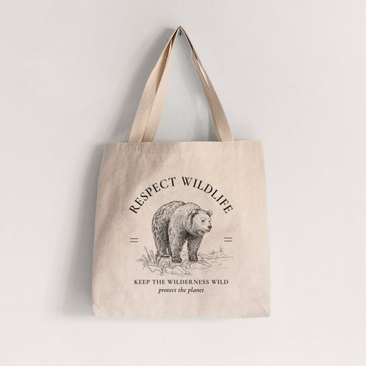 Respect Wildlife - Keep the Wilderness Wild - Tote Bag