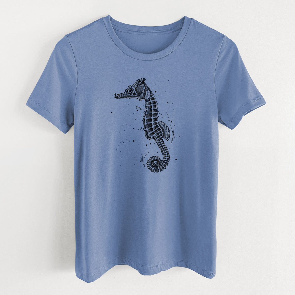 Hippocampus ingens - Pacific Seahorse - Women's Lightweight Relaxed Fit 100% Cotton Crewneck