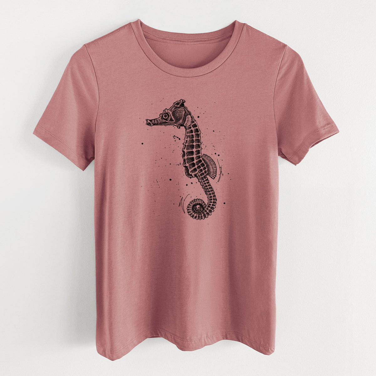 Hippocampus ingens - Pacific Seahorse - Women's Lightweight Relaxed Fit 100% Cotton Crewneck
