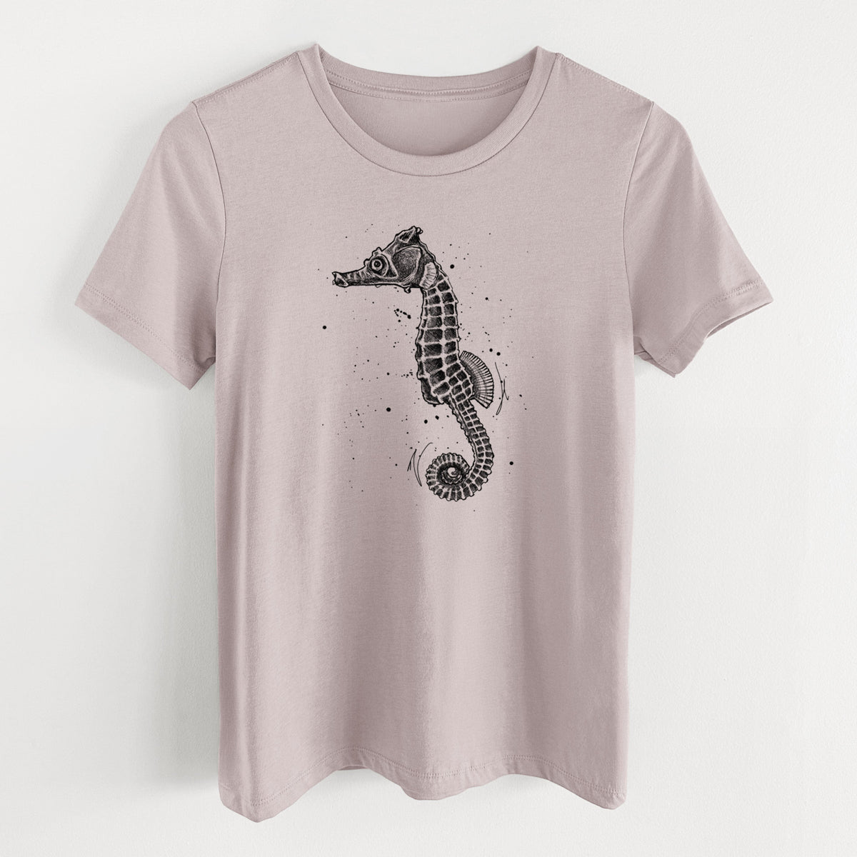 Hippocampus ingens - Pacific Seahorse - Women's Lightweight Relaxed Fit 100% Cotton Crewneck