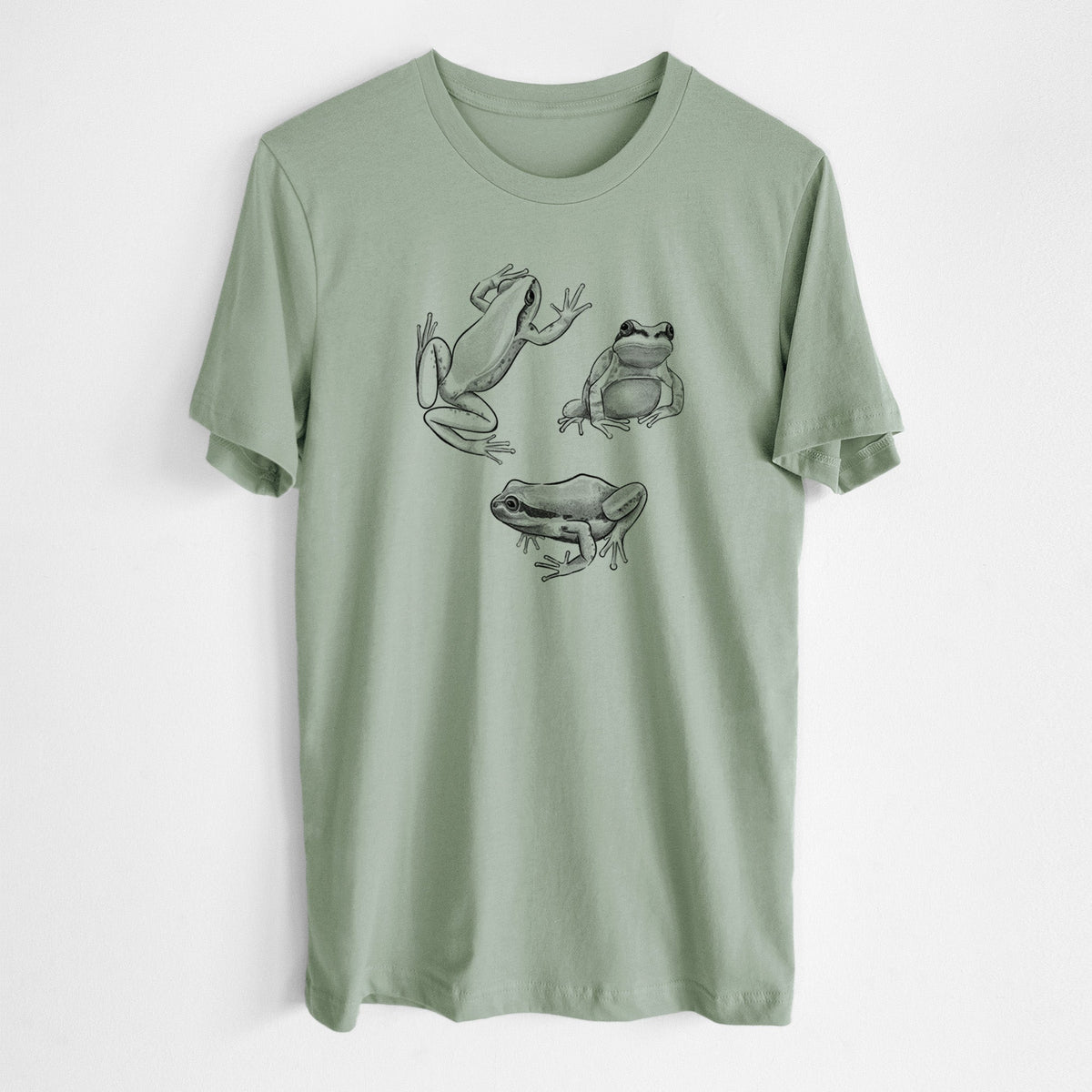 Pacific Tree Frogs - Pseudacris regilla - Lightweight 100% Cotton Unisex Crewneck