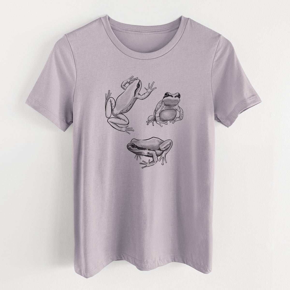 Pacific Tree Frogs - Pseudacris regilla - Women's Lightweight Relaxed Fit 100% Cotton Crewneck