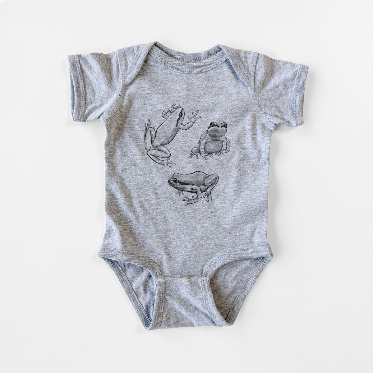 Pacific Tree Frogs - Pseudacris regilla - Baby Fine Jersey Bodysuit