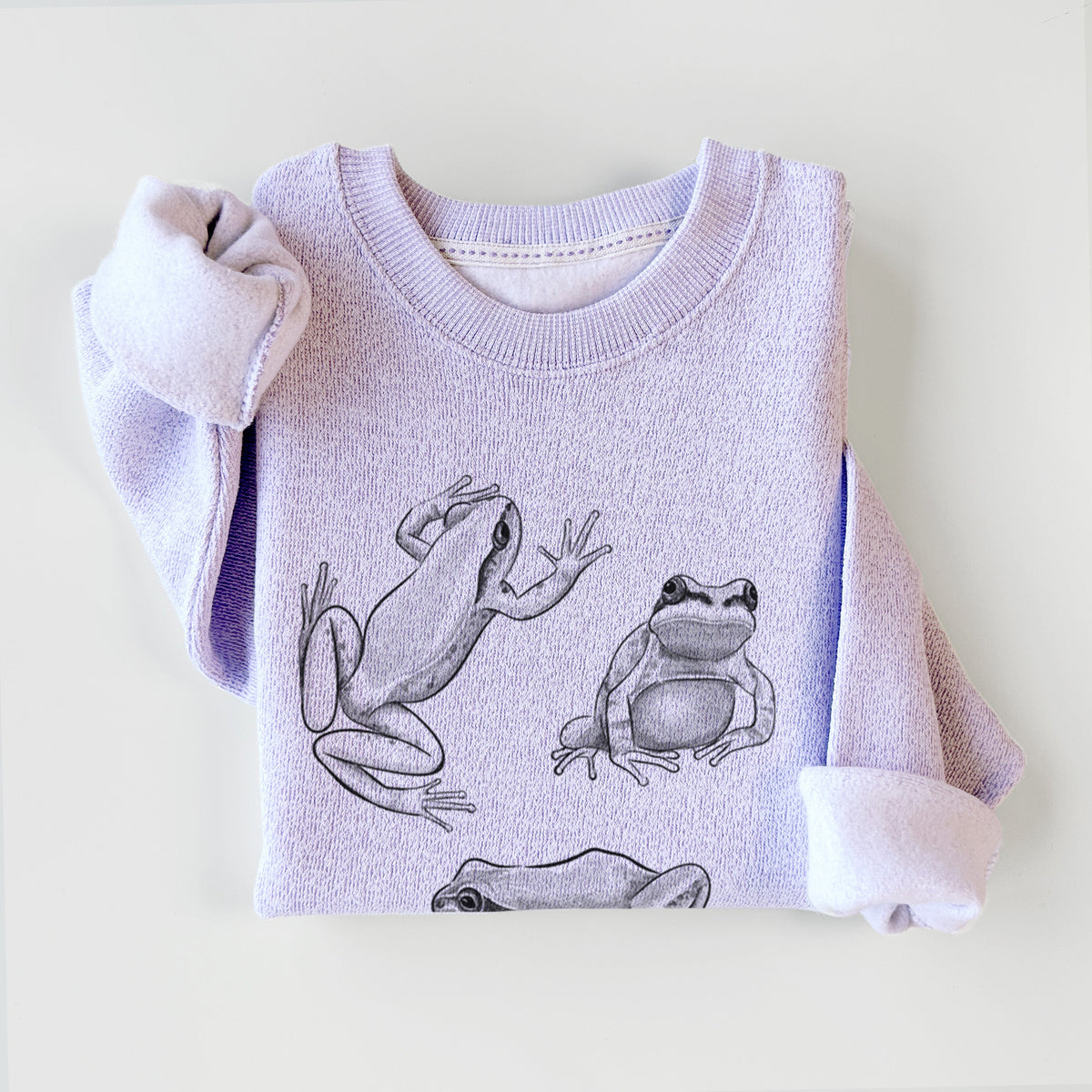 Pacific Tree Frogs - Pseudacris regilla - Knit Sweatshirt