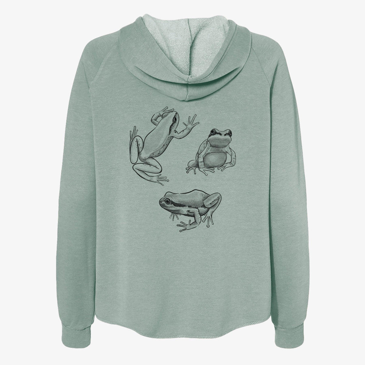 Pacific Tree Frogs - Pseudacris regilla - Women's Cali Wave Zip-Up Sweatshirt