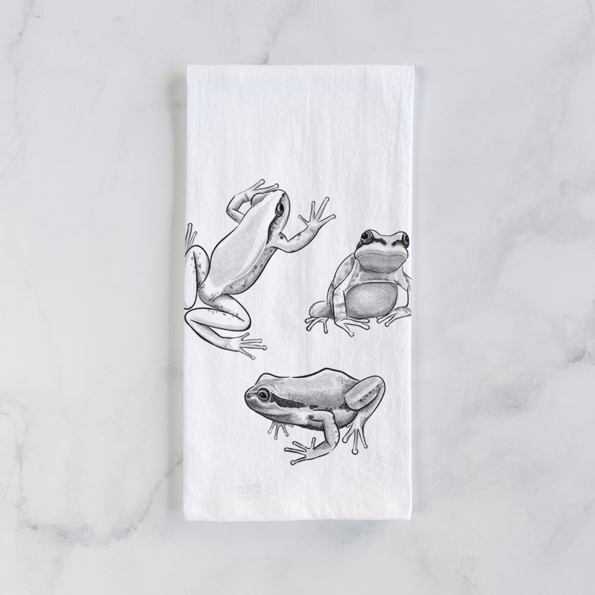 Pacific Tree Frogs - Pseudacris regilla Tea Towel
