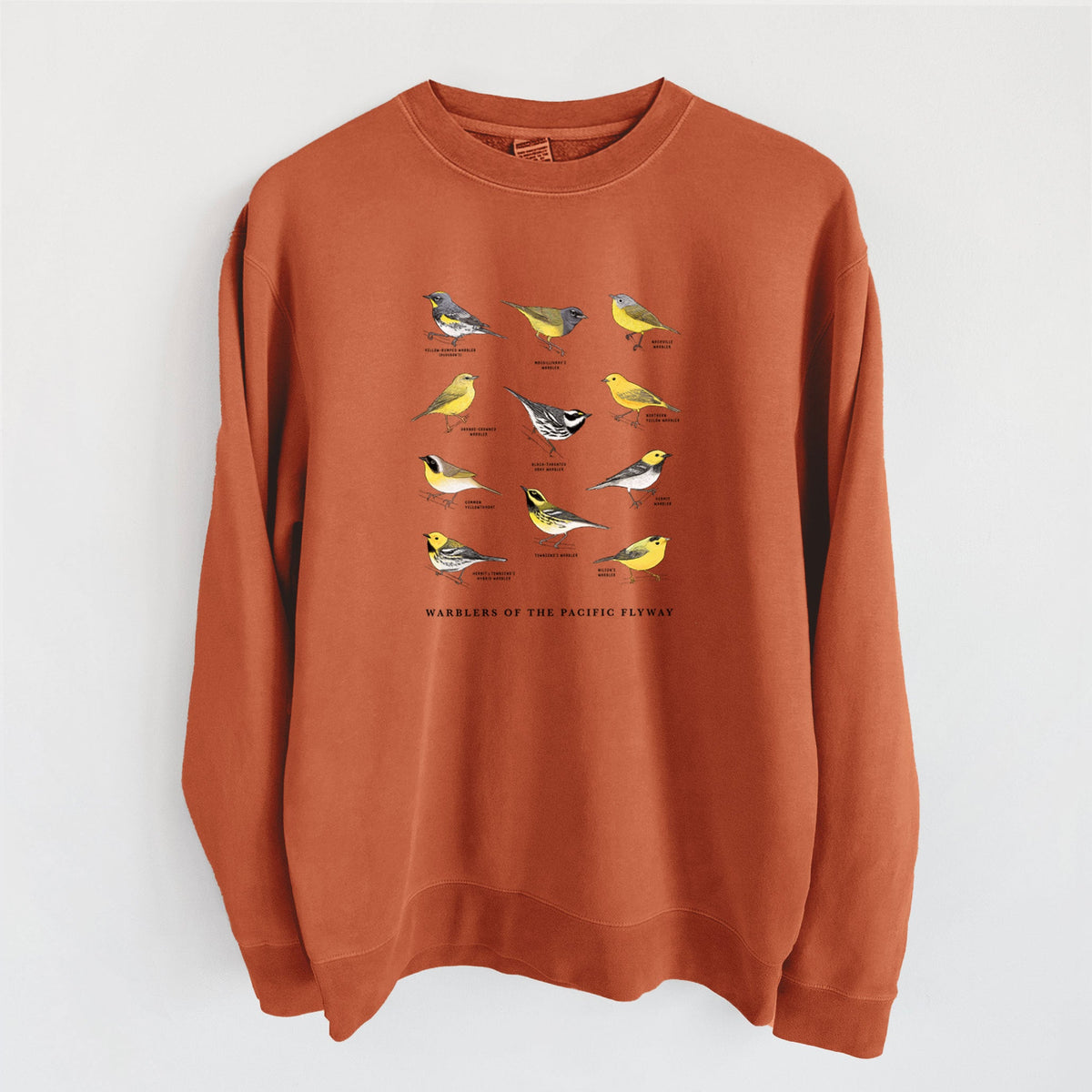 Warblers of the Pacific Flyway - Unisex Pigment Dyed Crew Sweatshirt