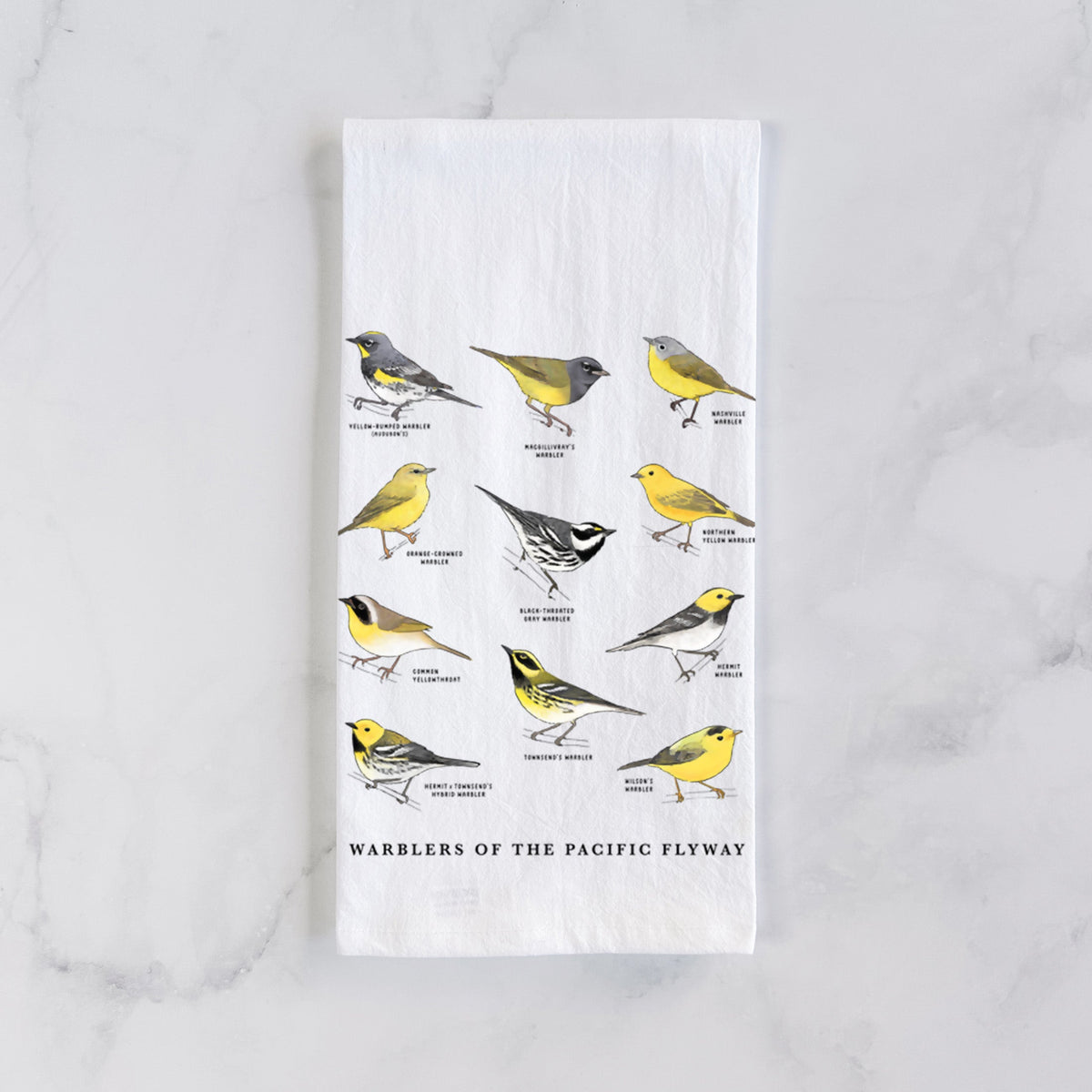Warblers of the Pacific Flyway Tea Towel
