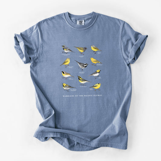 Warblers of the Pacific Flyway - Unisex Comfort Colors Garment-Dyed Heavyweight T-shirt