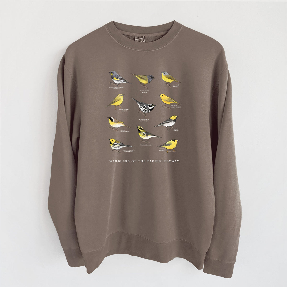 Warblers of the Pacific Flyway - Unisex Pigment Dyed Crew Sweatshirt