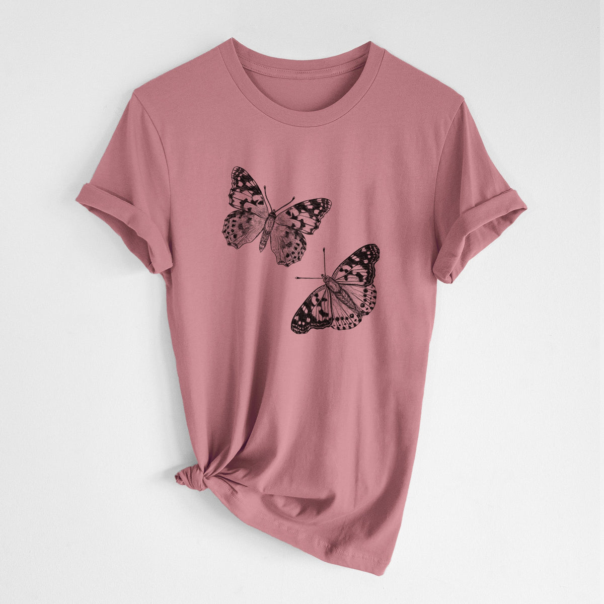 Painted Lady Butterflies - Lightweight 100% Cotton Unisex Crewneck