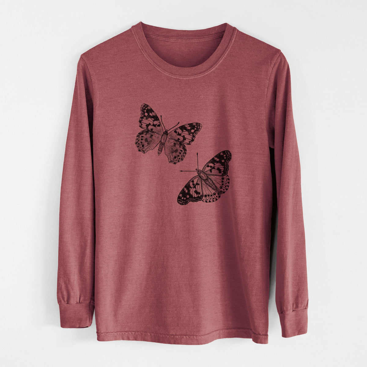 Painted Lady Butterflies - Unisex Comfort Colors 100% Cotton Long Sleeve