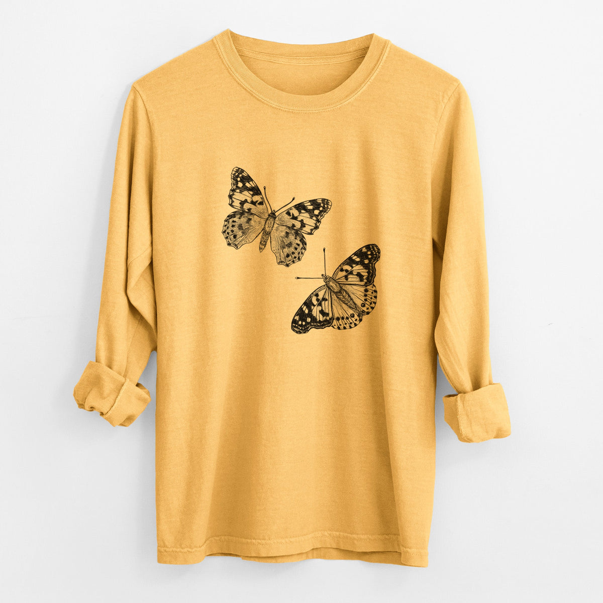 Painted Lady Butterflies - Unisex Comfort Colors 100% Cotton Long Sleeve