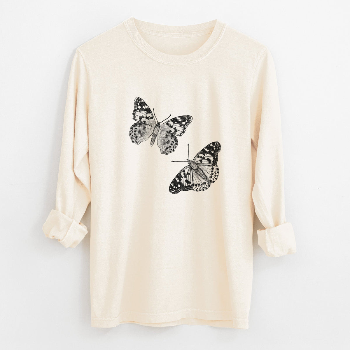 Painted Lady Butterflies - Unisex Comfort Colors 100% Cotton Long Sleeve