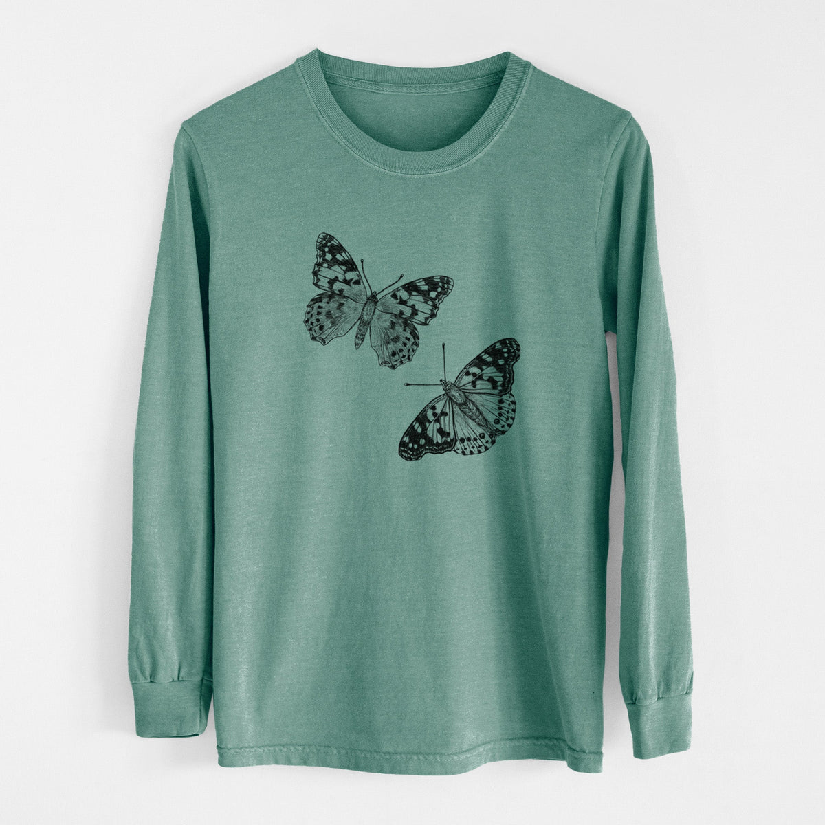 Painted Lady Butterflies - Unisex Comfort Colors 100% Cotton Long Sleeve