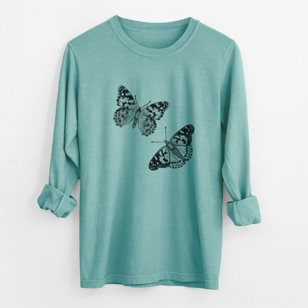 Painted Lady Butterflies - Unisex Comfort Colors 100% Cotton Long Sleeve