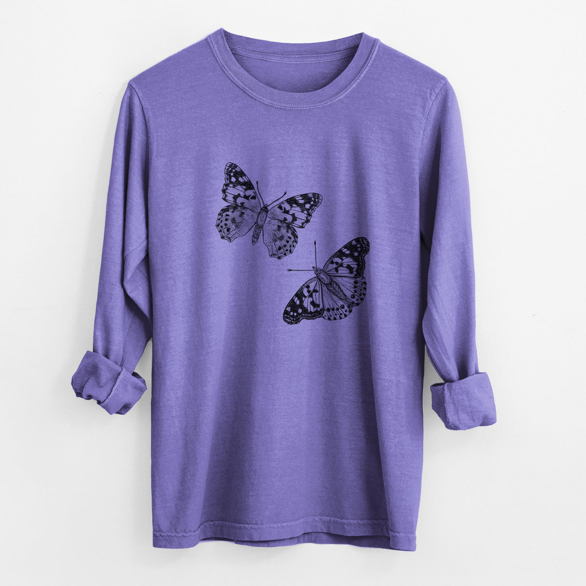 Painted Lady Butterflies - Unisex Comfort Colors 100% Cotton Long Sleeve