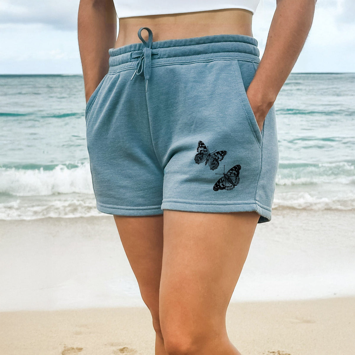 Painted Lady Butterflies - Women's Cali Wave Shorts