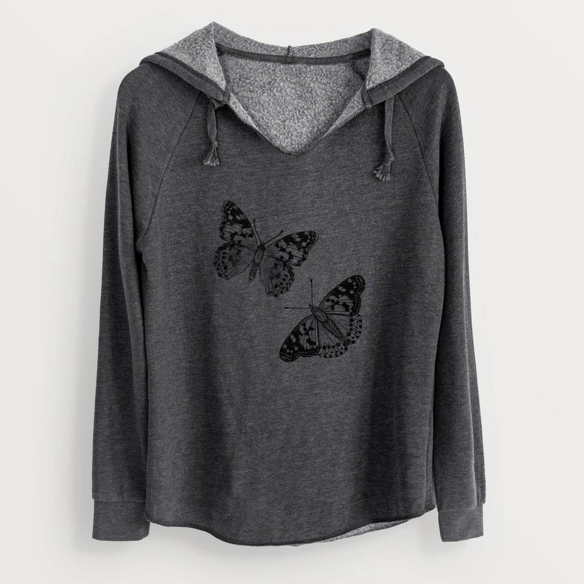 Painted Lady Butterflies - Cali Wave Hooded Sweatshirt