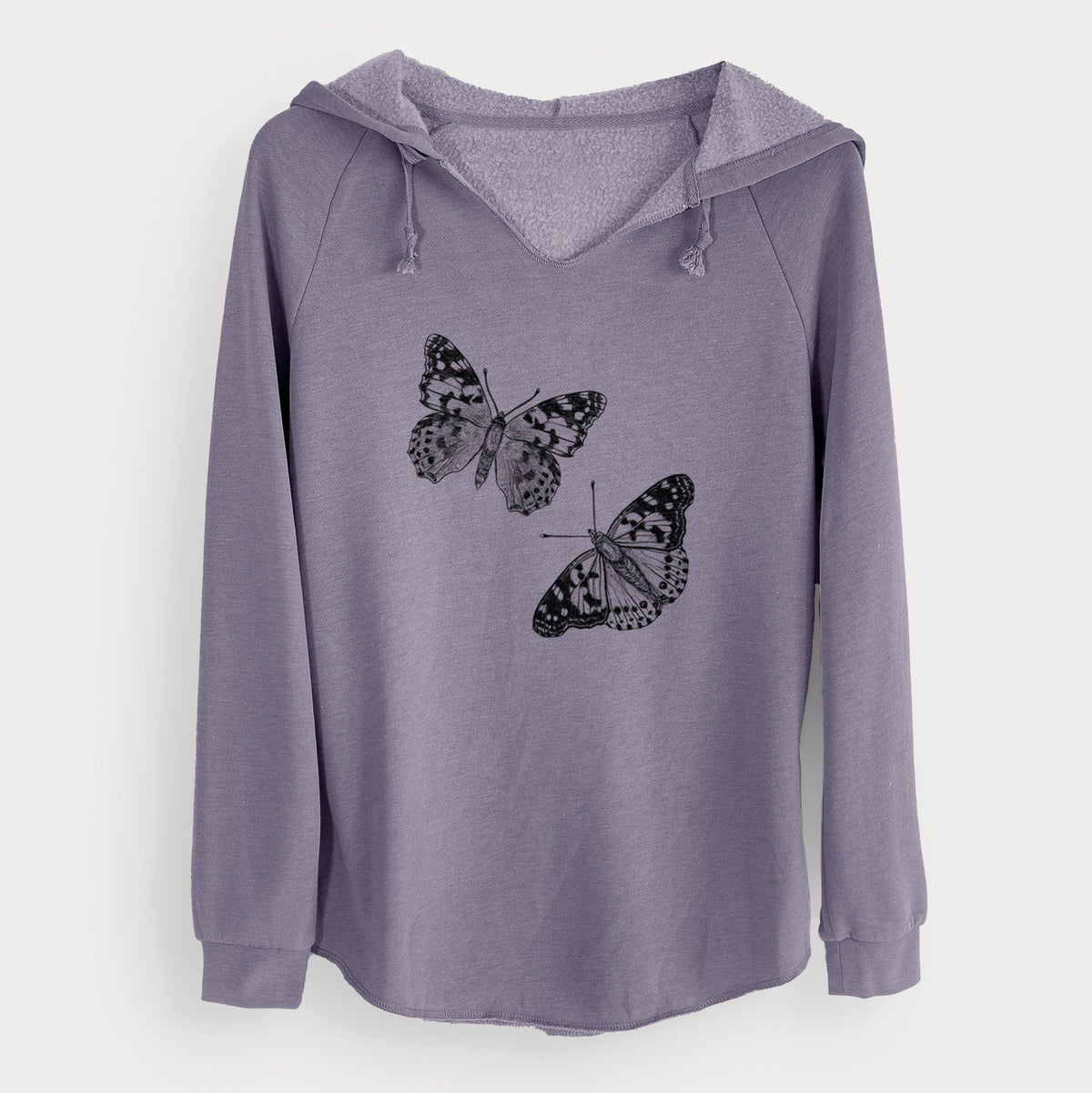 Painted Lady Butterflies - Cali Wave Hooded Sweatshirt