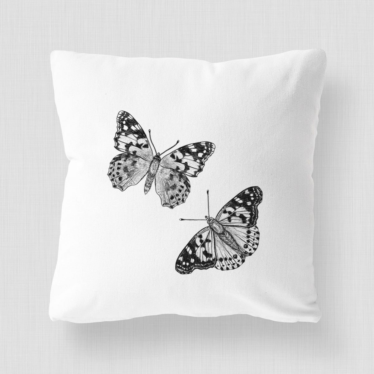 Painted Lady Butterflies - Throw Pillow Cover