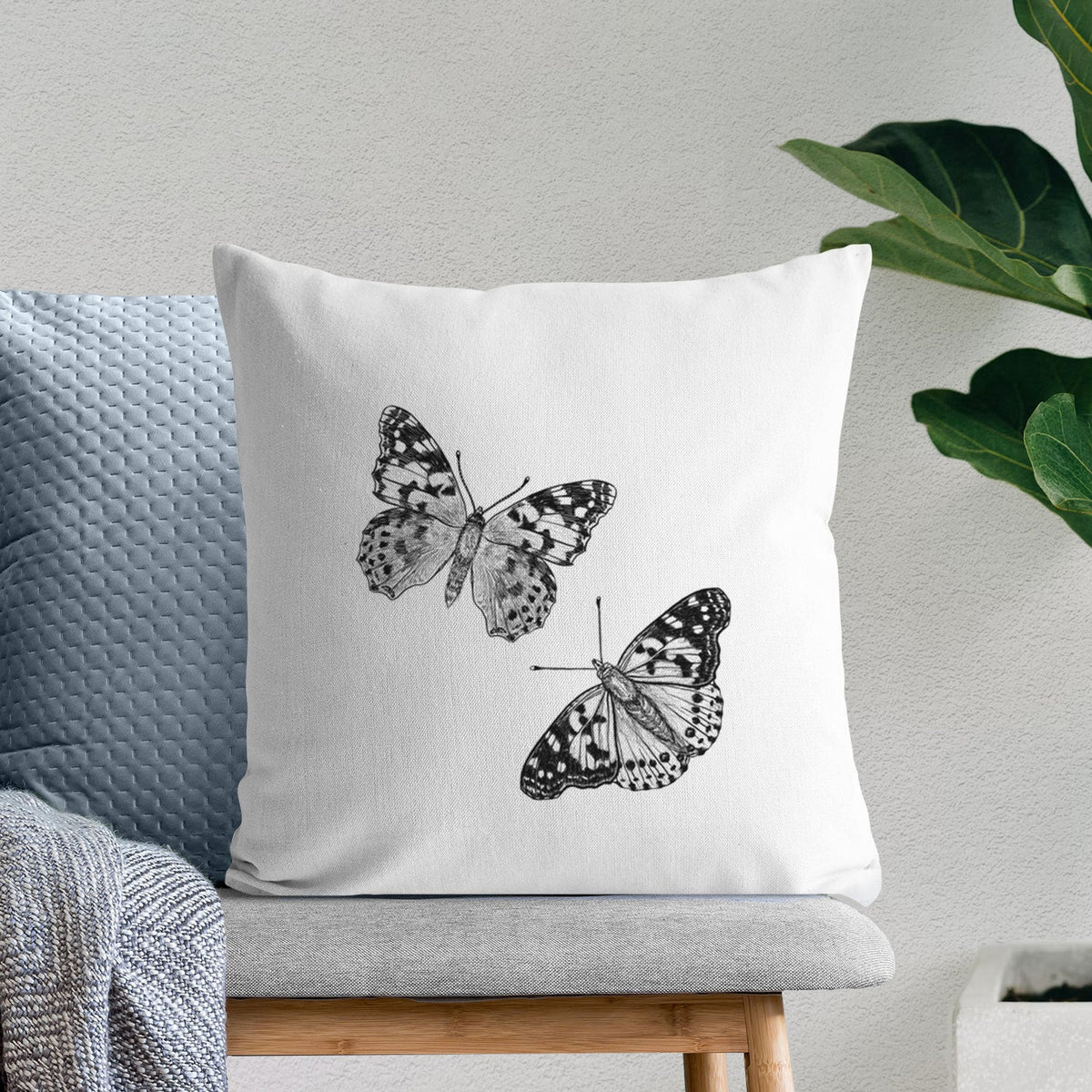Painted Lady Butterflies - Throw Pillow Cover