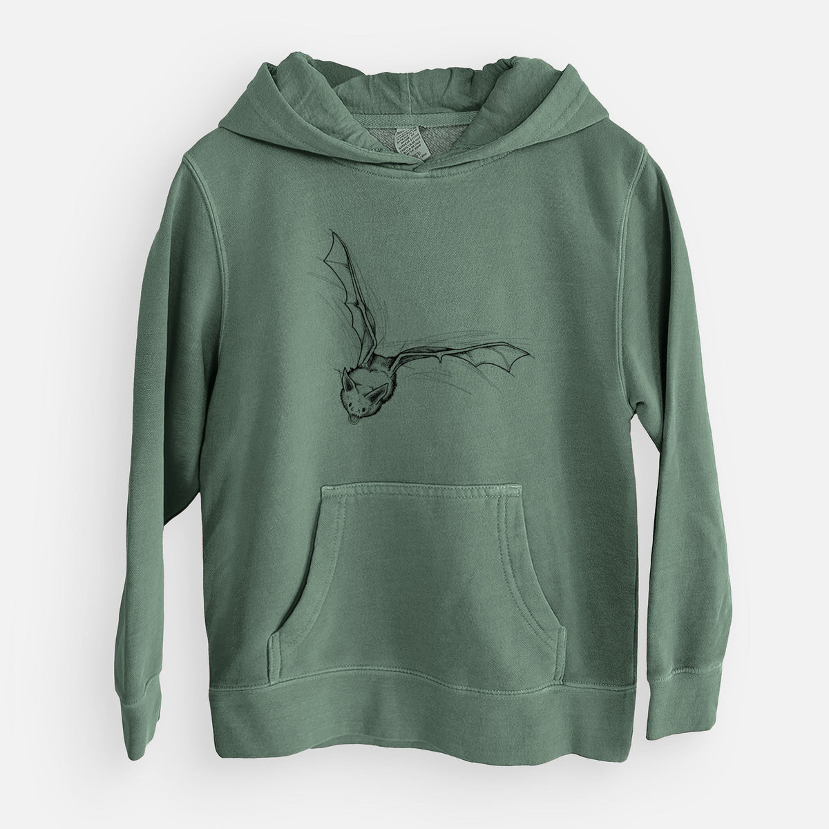 Pallid Bat - Antrozous pallidus - Youth Pigment Dyed Hoodie
