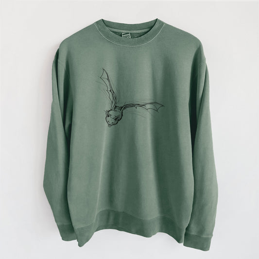 Pallid Bat - Antrozous pallidus - Unisex Pigment Dyed Crew Sweatshirt